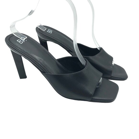 BP. Womens Mirra Black High Heel Square Toe Sandals Size 9.5 - Picture 1 of 8